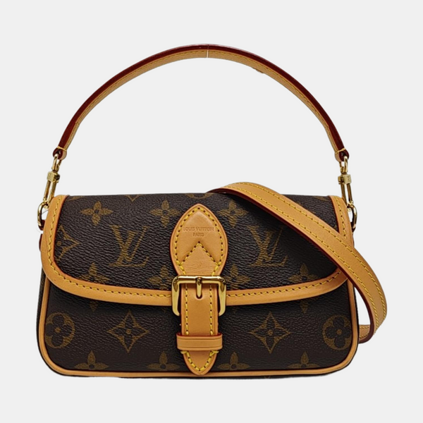 DIANE Nano Monogram Coated Canvas Brown