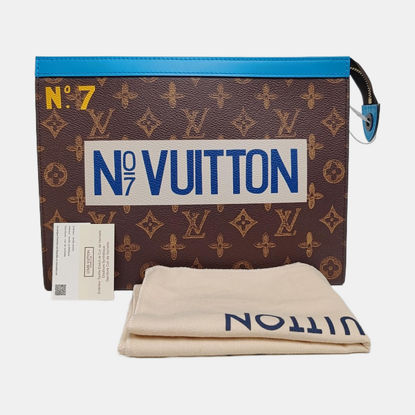 Pochette Voyag MM Monogram Coated Canvas Brown