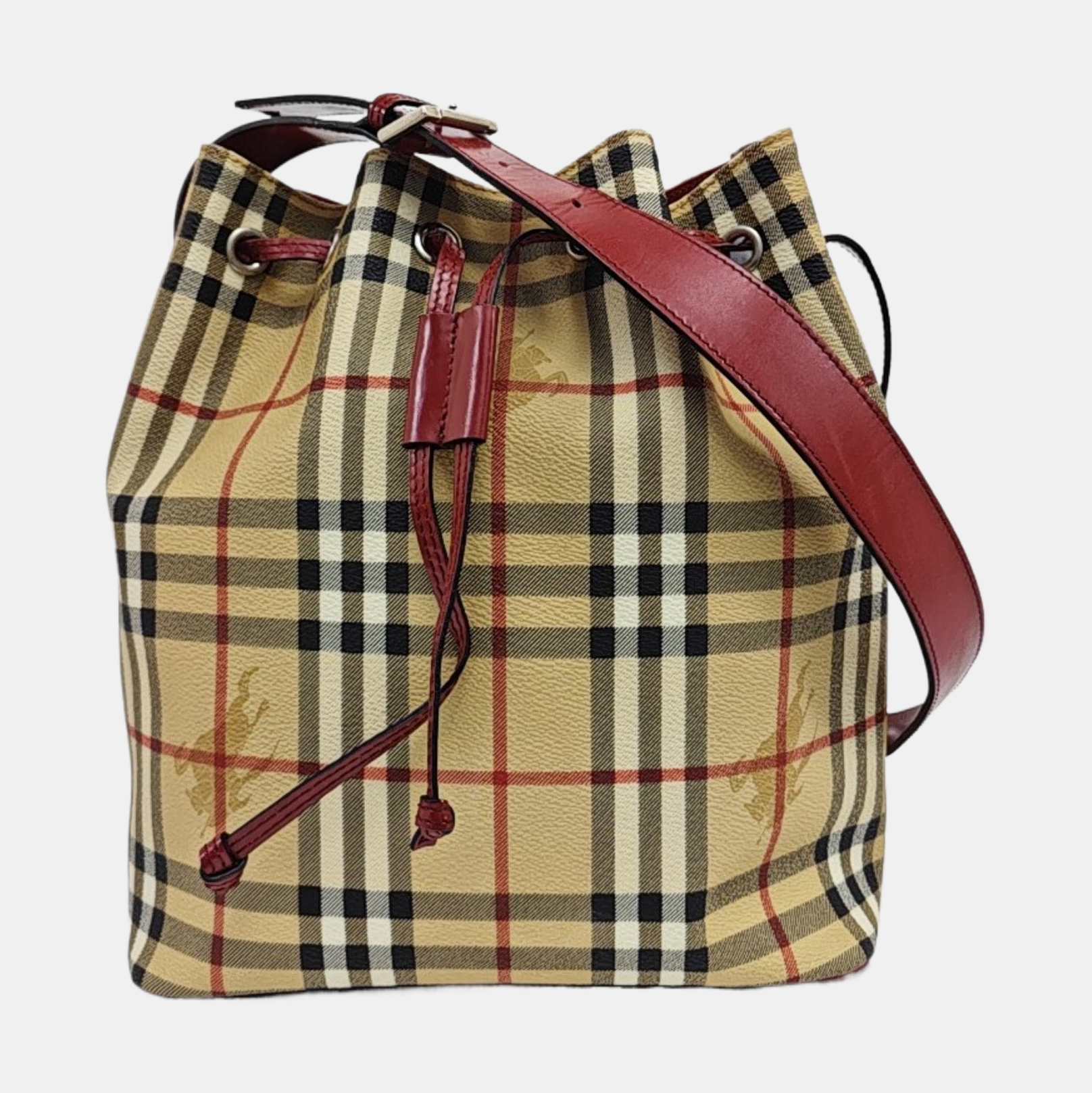 Coated Canvas Bucket Bag Beige