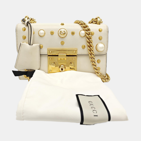 Padlock Small Calfskin White