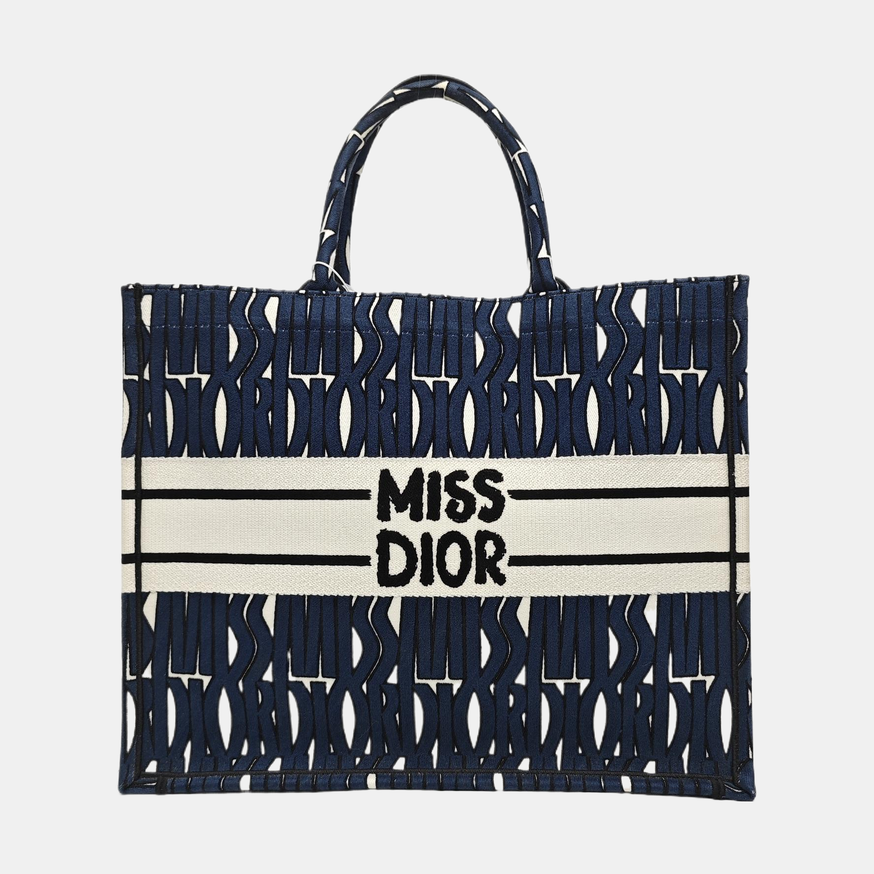 Book Tote Large Fabric Blue
