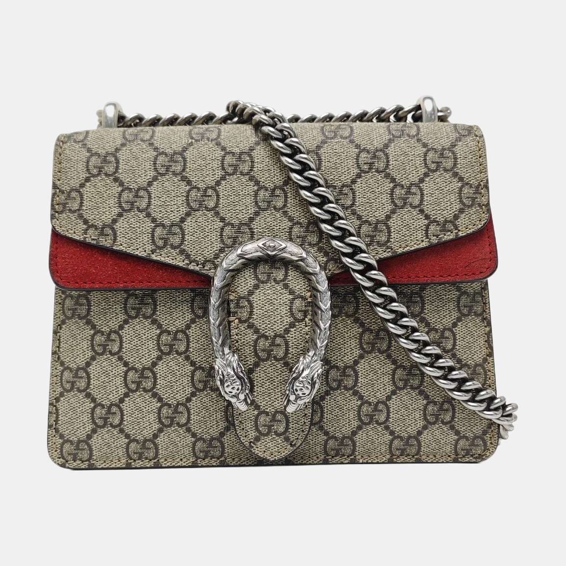 Dionysus Mini Monogram Coated Canvas Beige