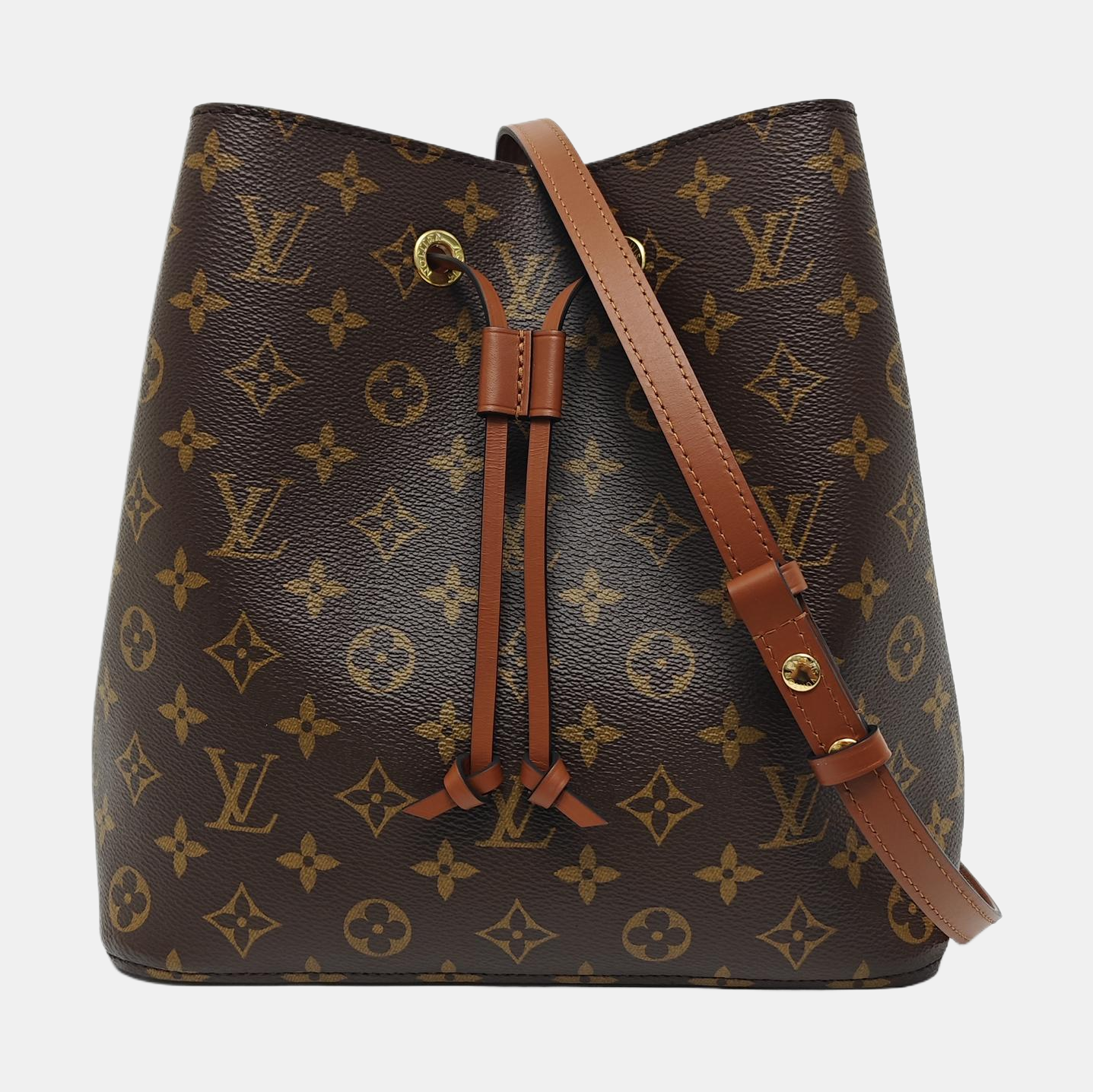 NÉONOÉ MM Monogram Coated Canvas Brown