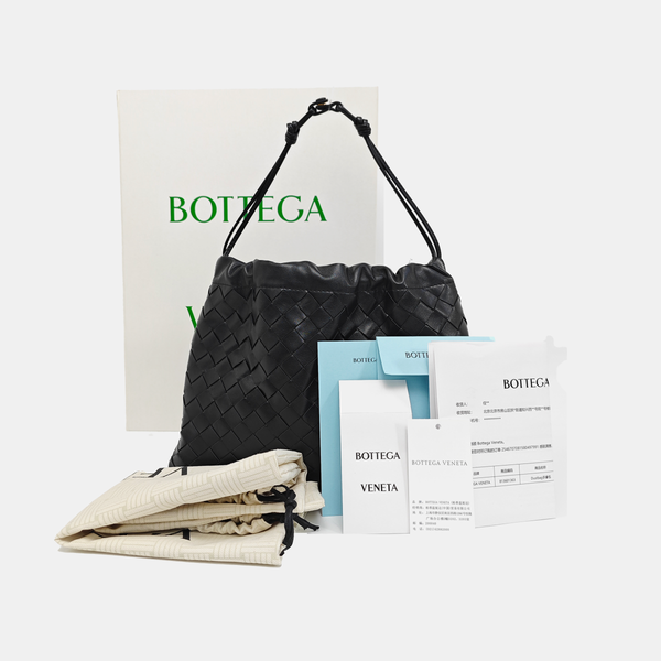 Calfskin Top Handle Bag Black