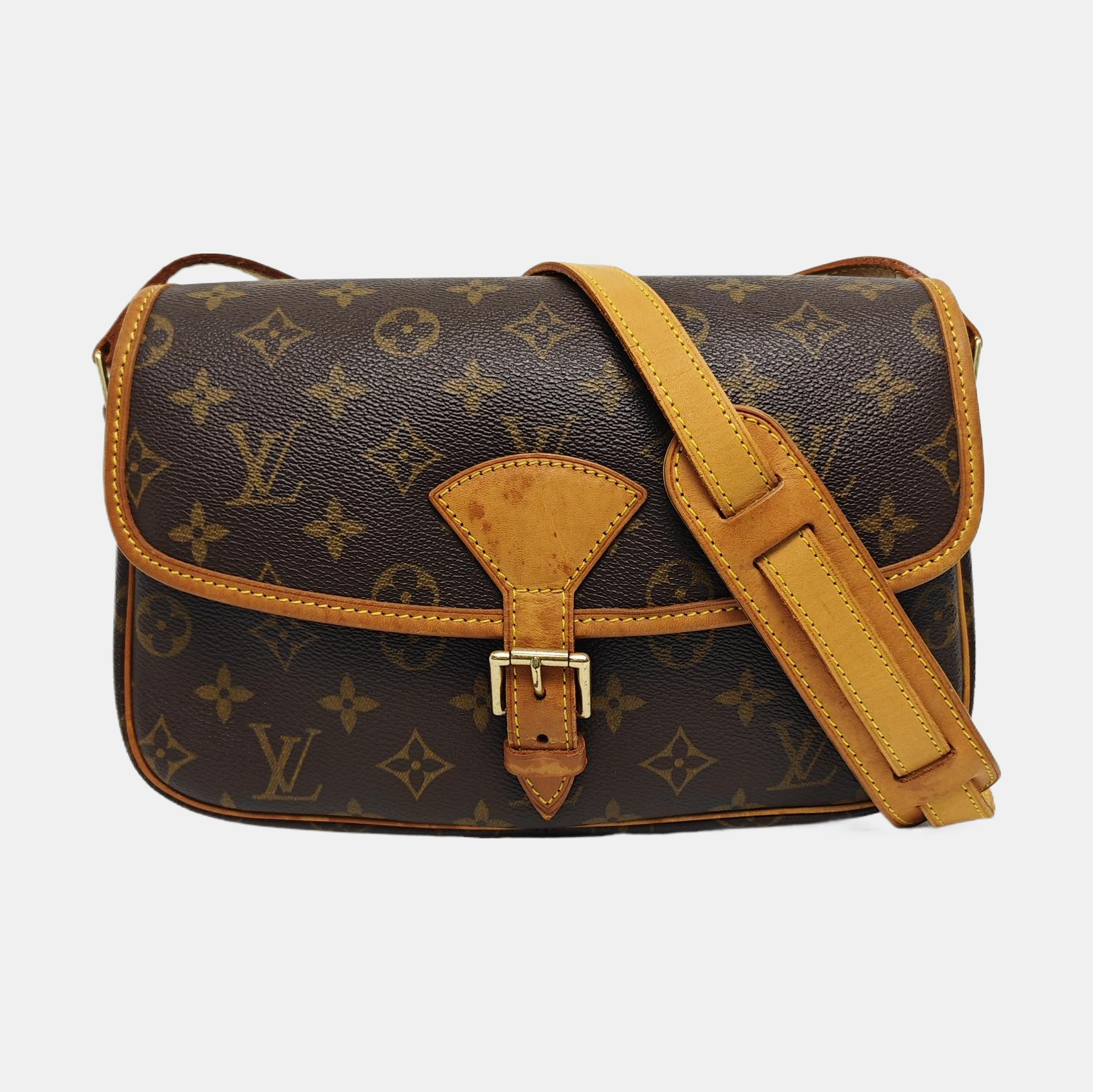 SOLOGNE PM Monogram Coated Canvas Brown