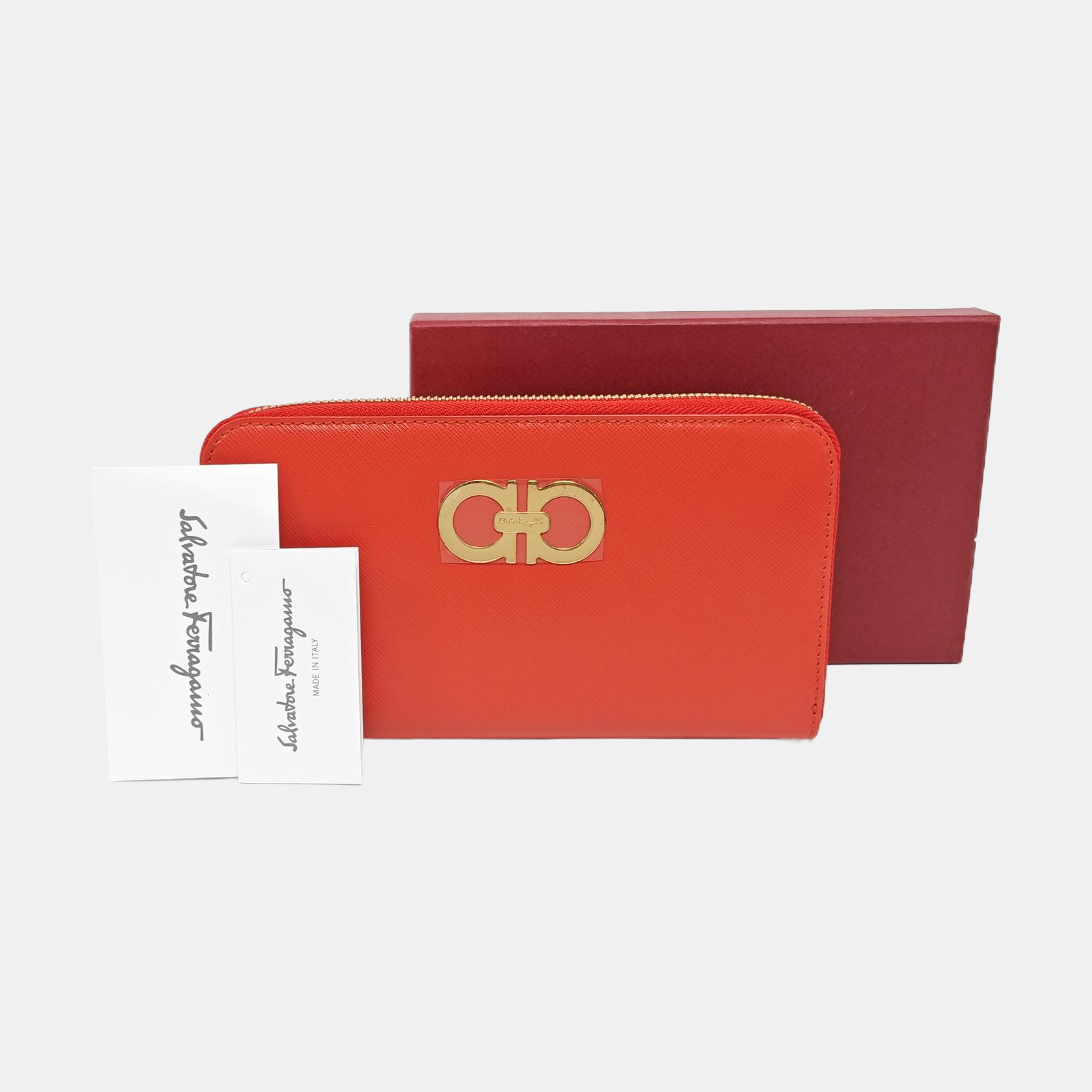 Gancini Calfskin Red Wallet