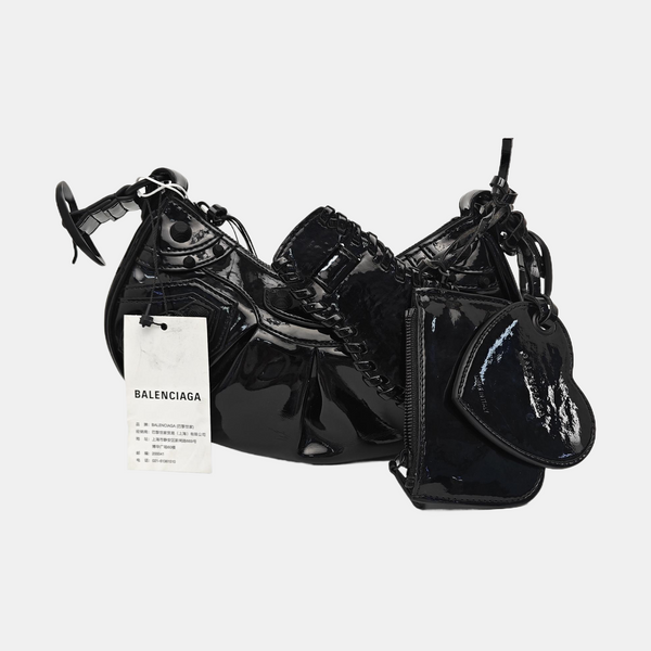Le Cagole Mini Patent Leather Black
