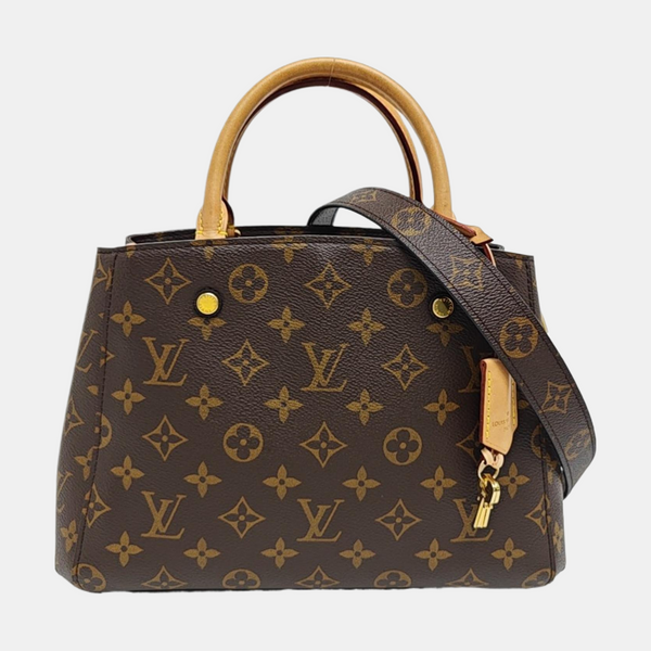 MONTAIGNE Monogram Coated Canvas Brown