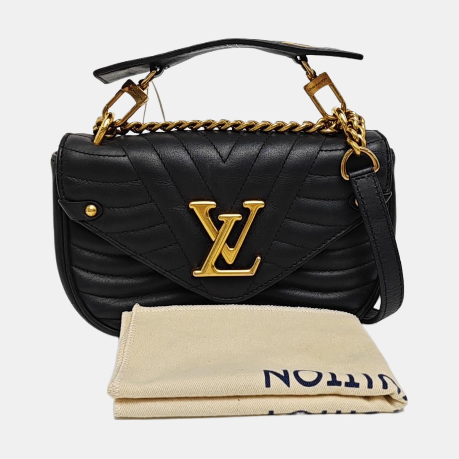 NEW WAVE PM Quilted Calfskin Black