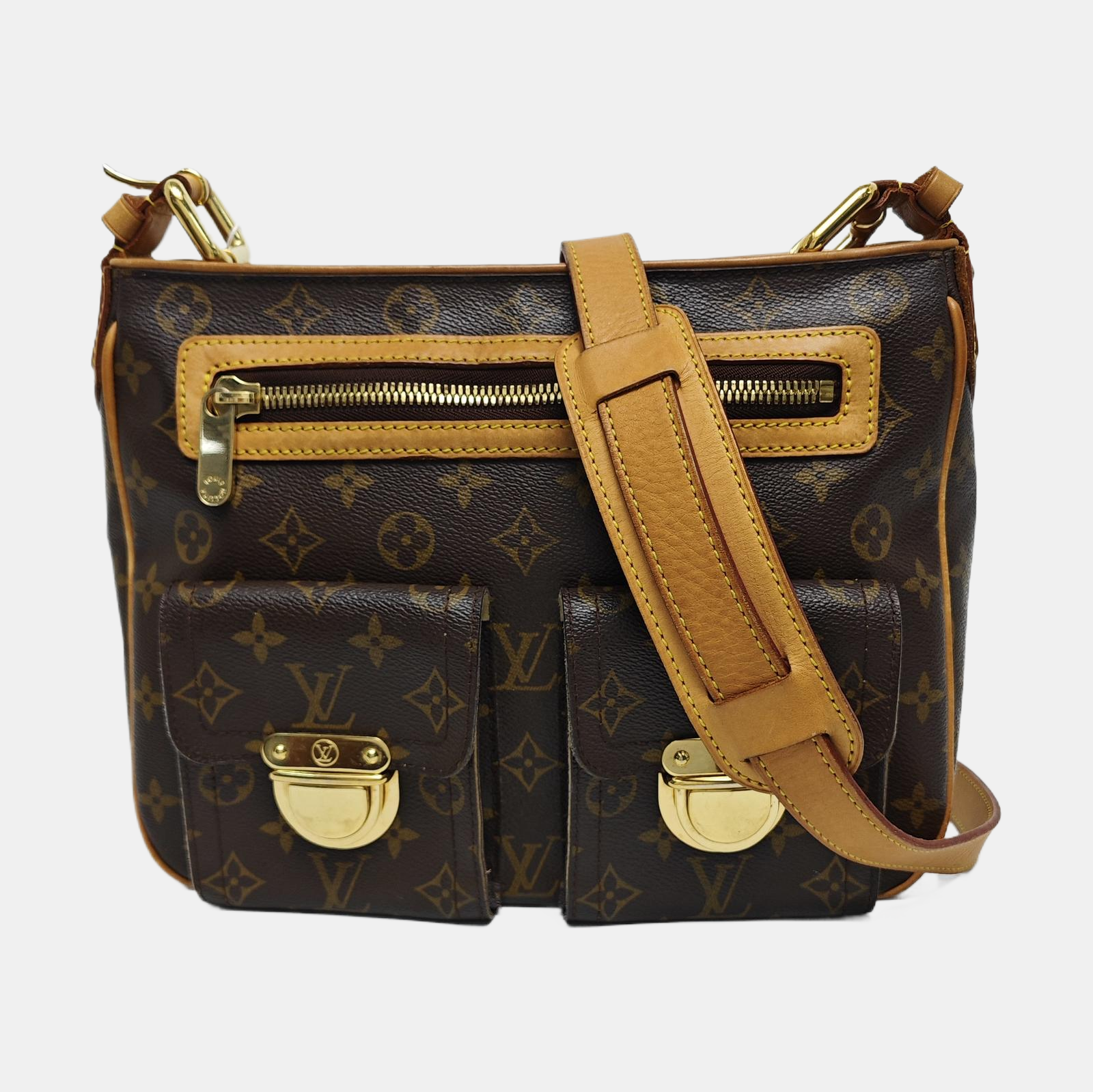 HUDSON GM Monogram Coated Canvas Brown