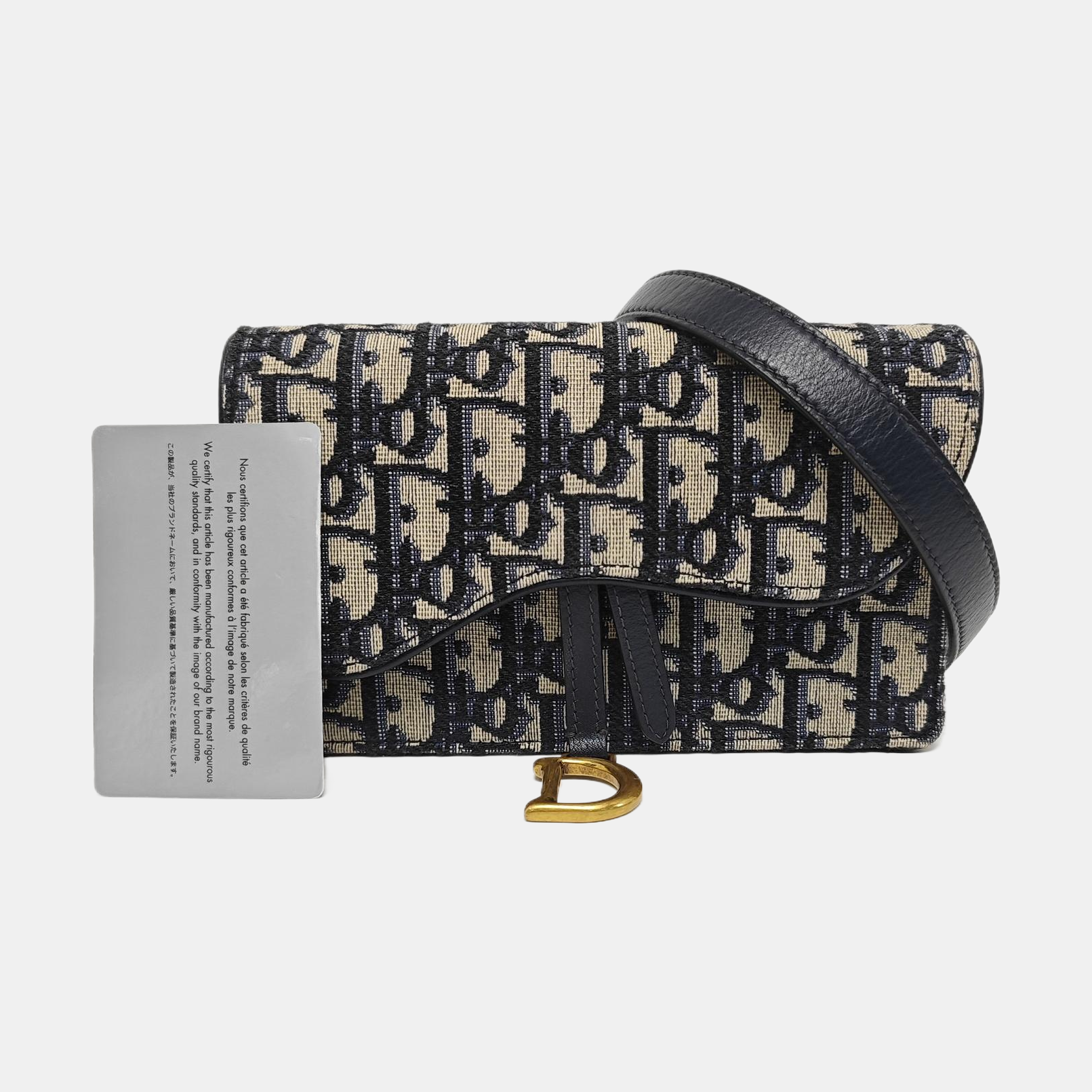 Saddle Mini Oblique Canvas Blue