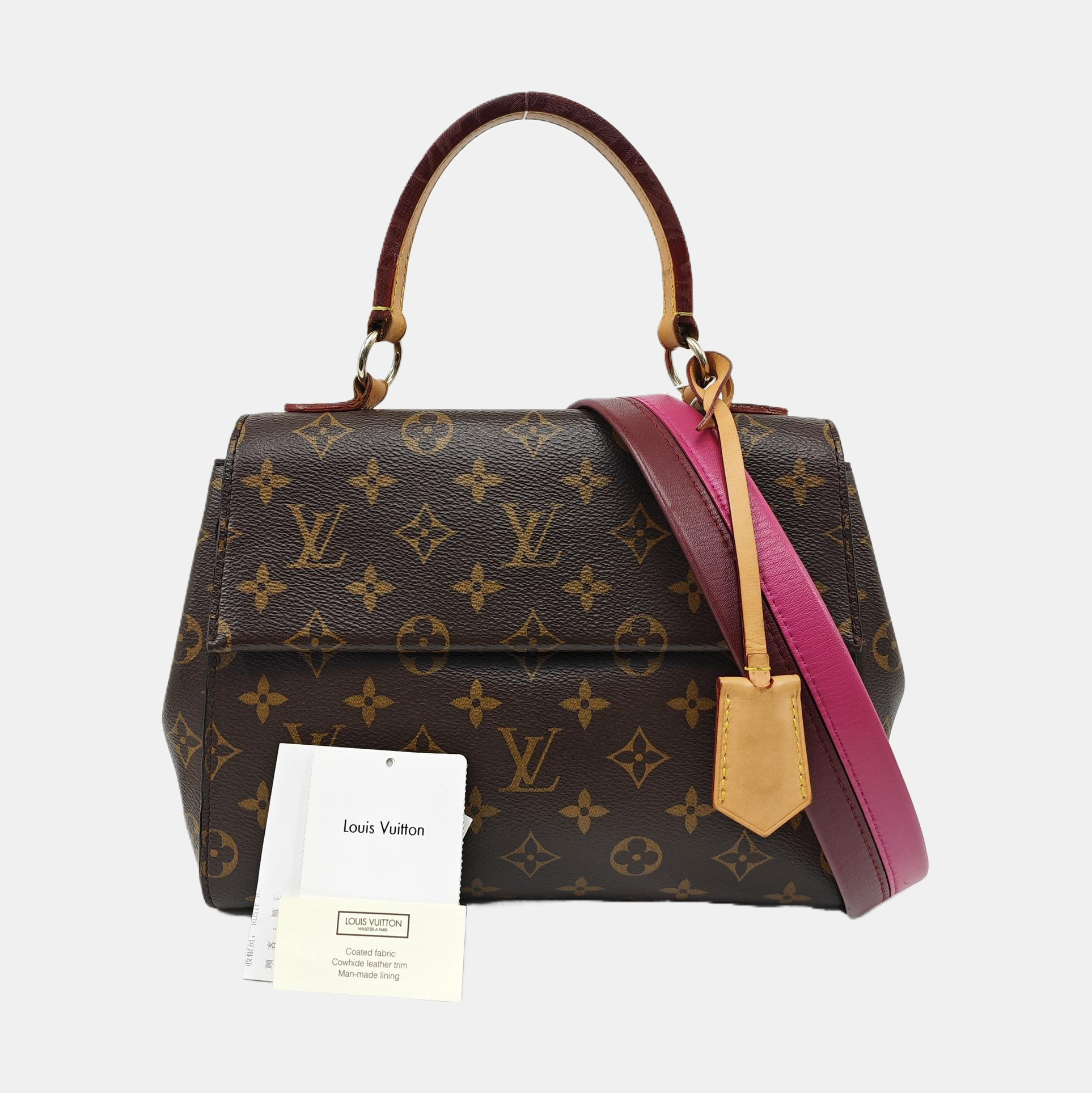 CLUNY PM Monogram Coated Canvas Brown