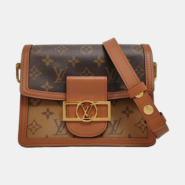 DAUPHINE Mini Monogram Coated Canvas Brown