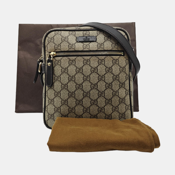 Monogram Coated Canvas Shoulder Bag Brown