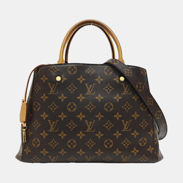 MONTAIGNE Monogram Coated Canvas Brown