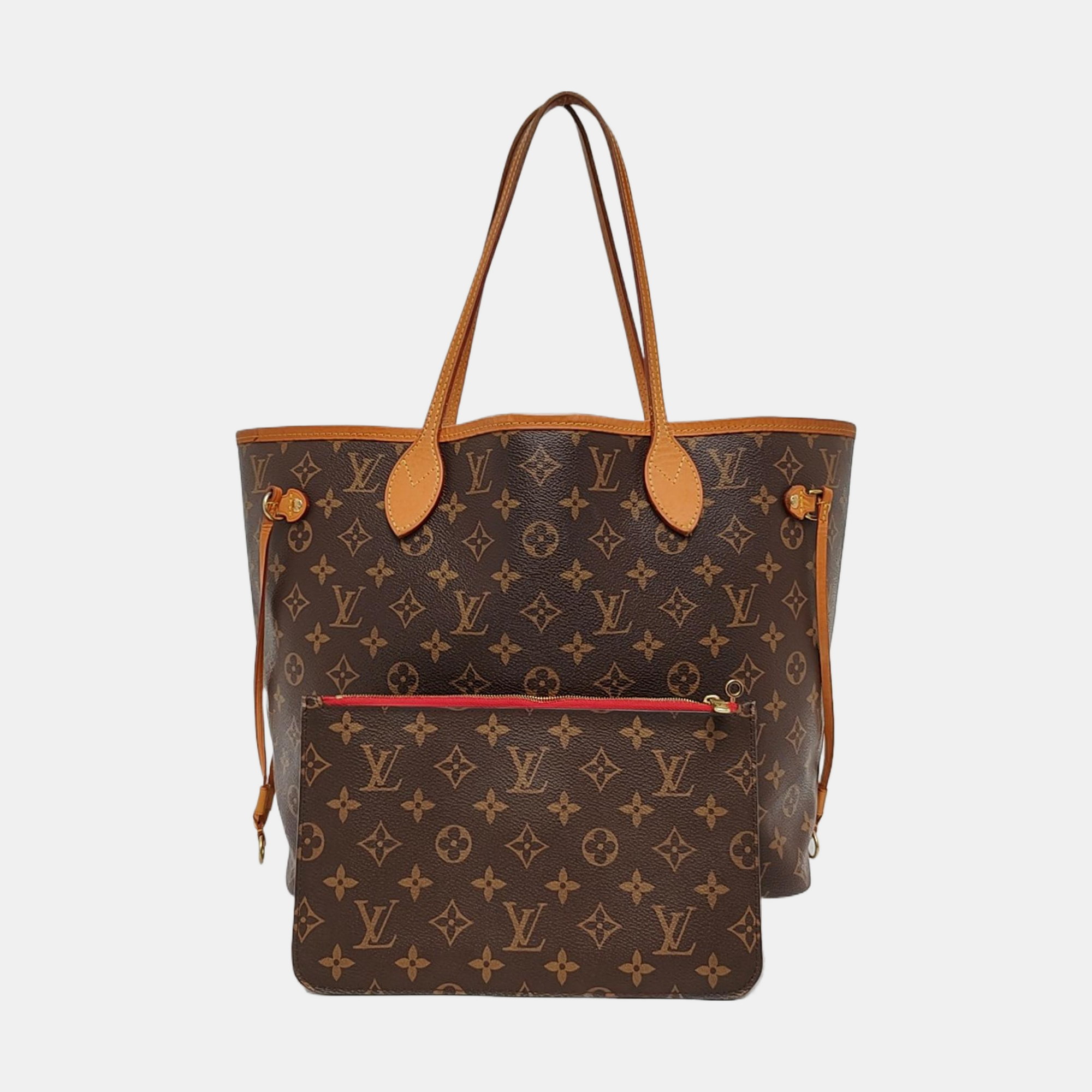 NEVERFULL MM Monogram Coated Canvas Brown