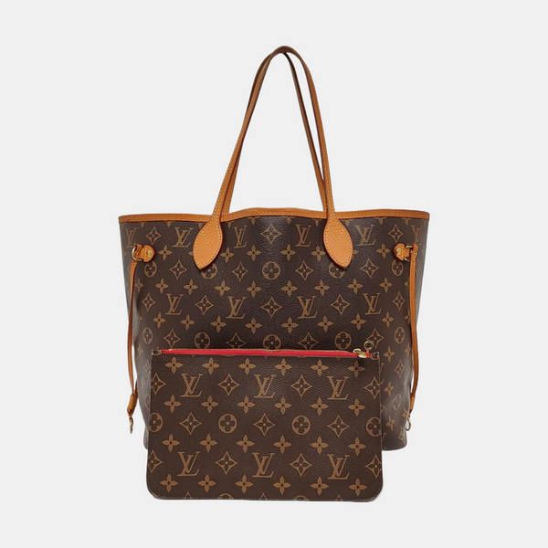 NEVERFULL MM Monogram Coated Canvas Brown