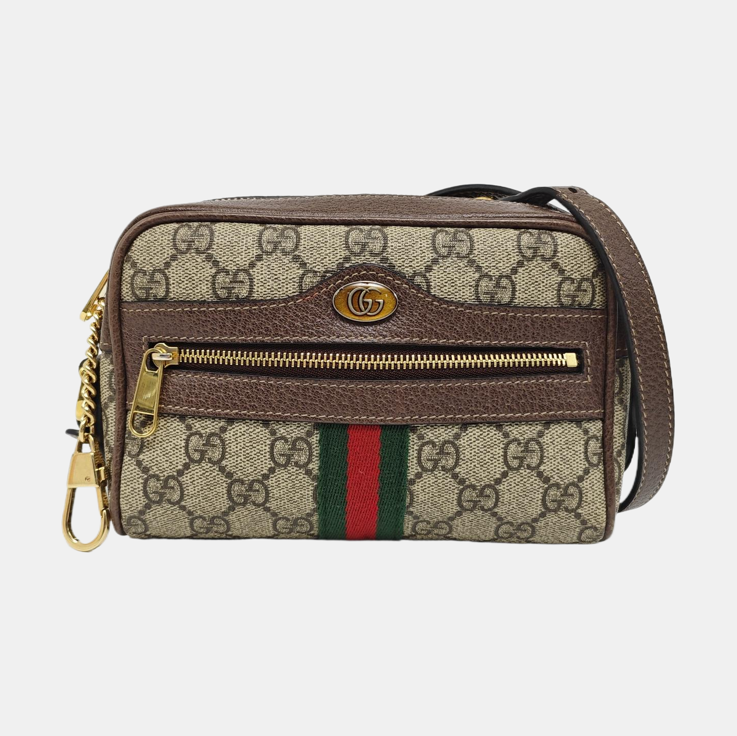 Ophidia Mini Monogram Coated Canvas Beige
