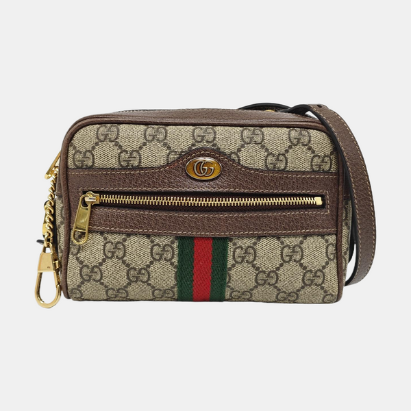 Ophidia Mini Monogram Coated Canvas Beige