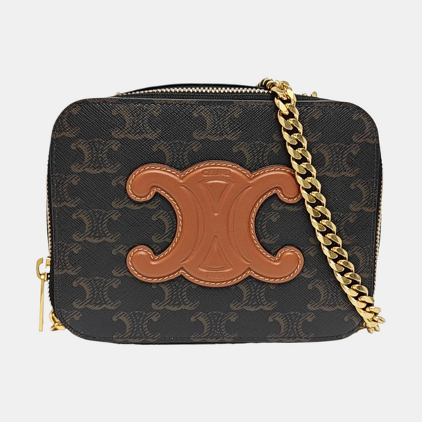 TRIOMPHE Small Quilted Coated Canvas Black
