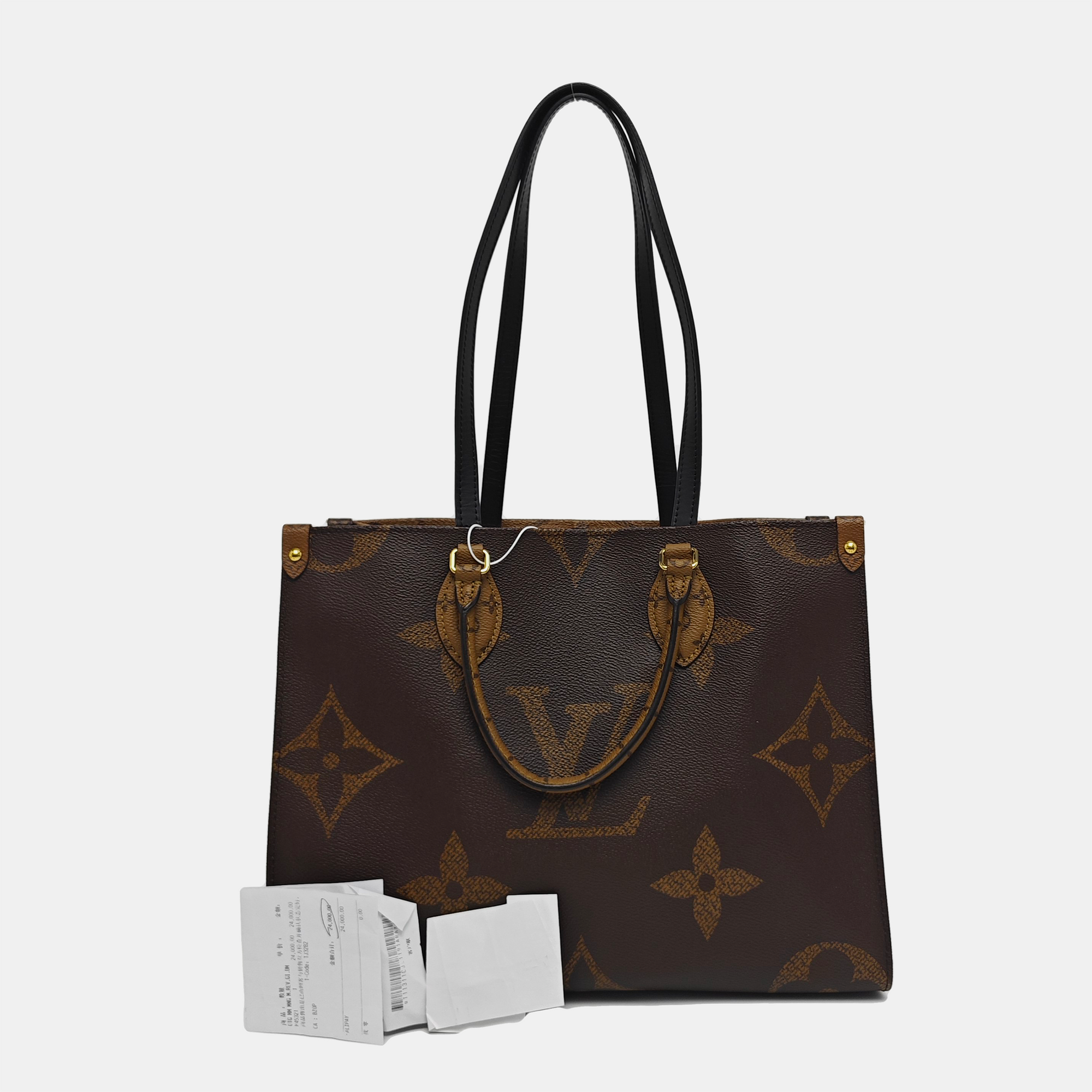 ONTHEGO MM Monogram Coated Canvas Brown