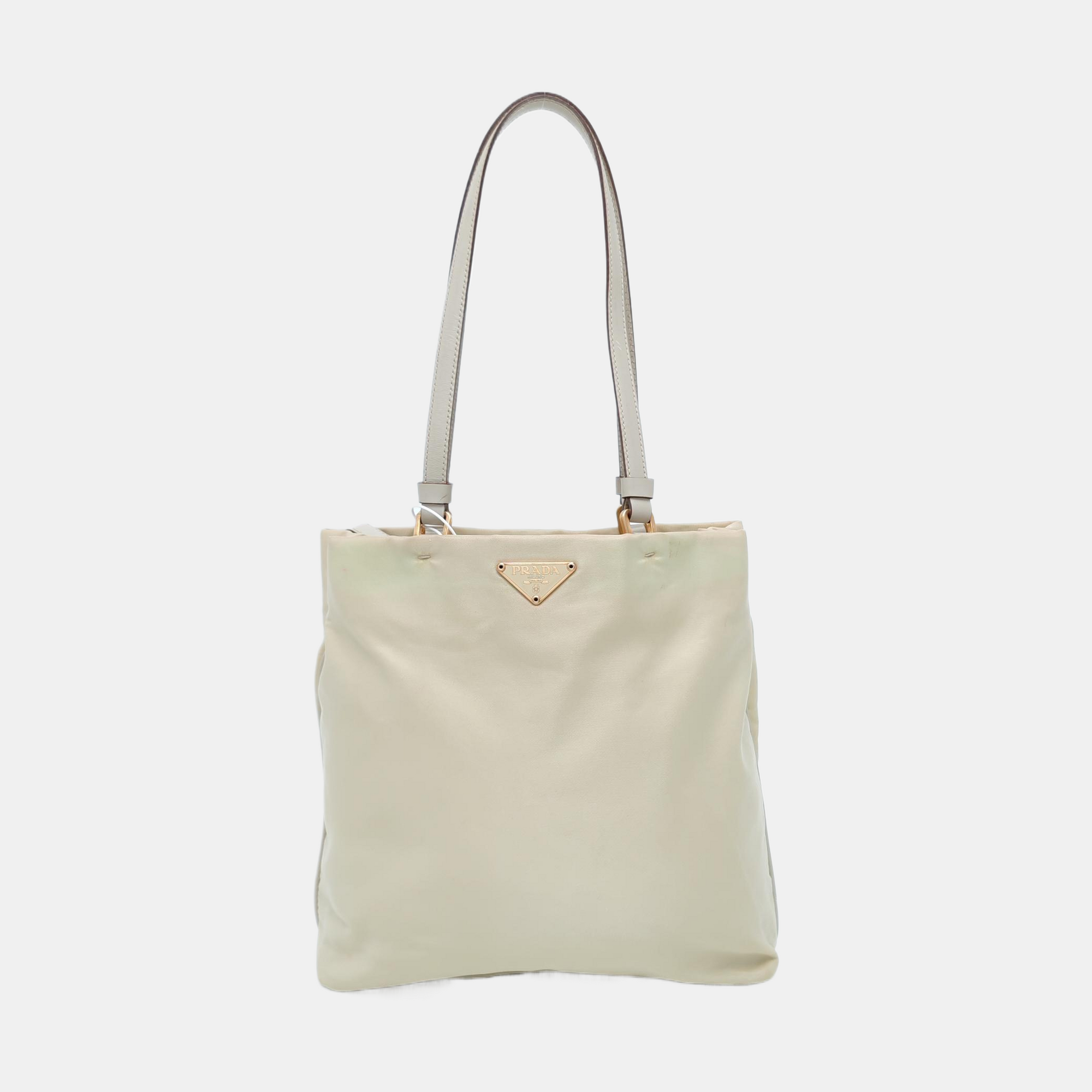 Nylon Tote Bag Beige