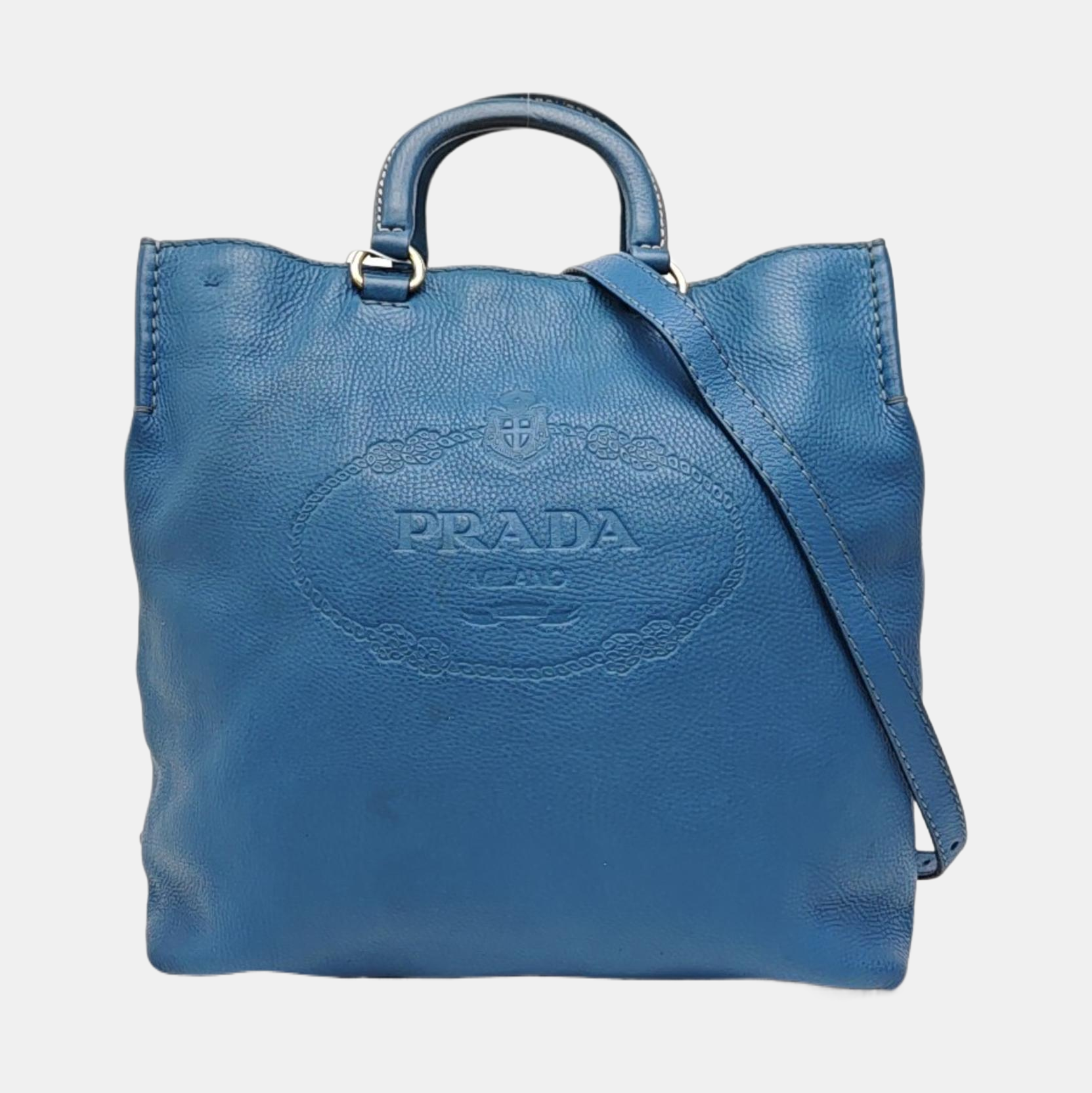 Calfskin Tote Bag Blue