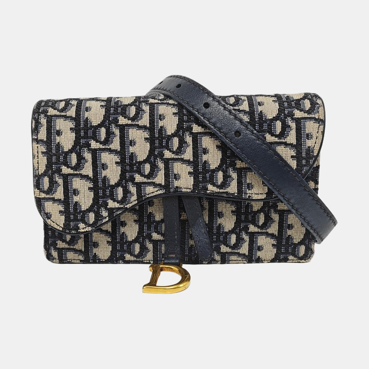 Saddle Mini Oblique Canvas Blue