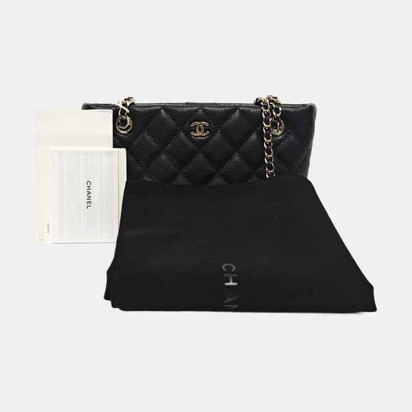 Quilted Grained Calfskin Black
