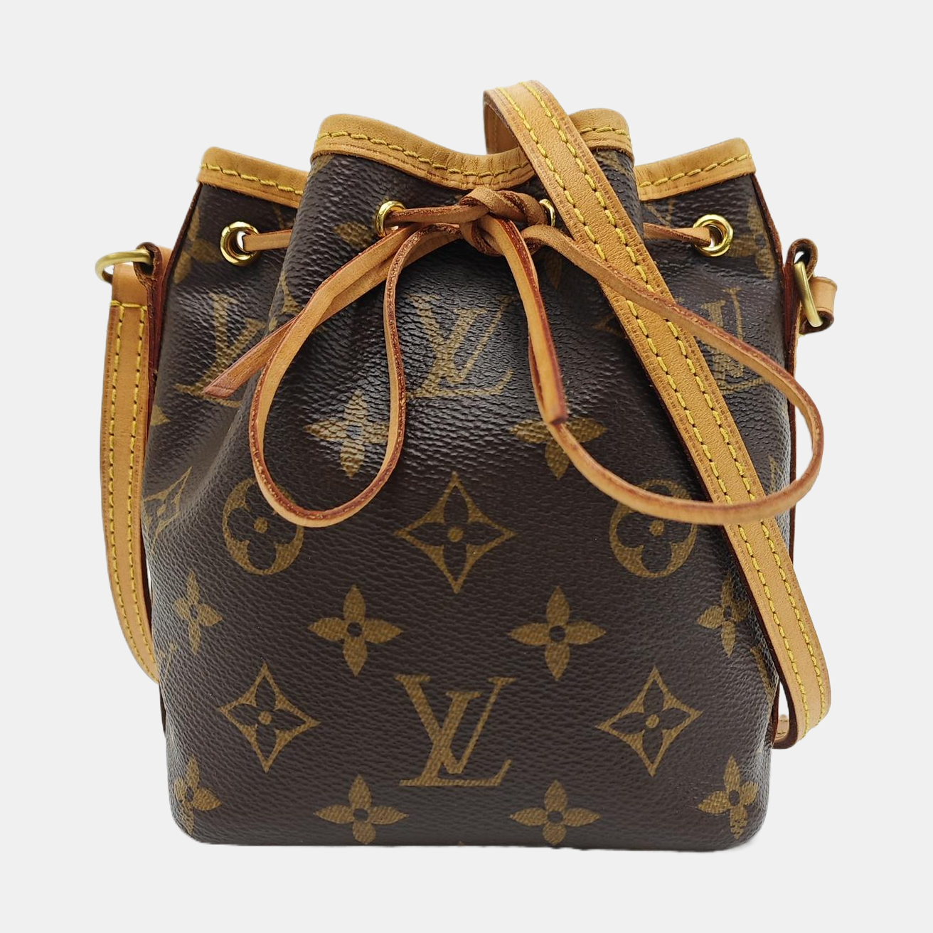 NÉONOÉ Nano Monogram Coated Canvas Brown