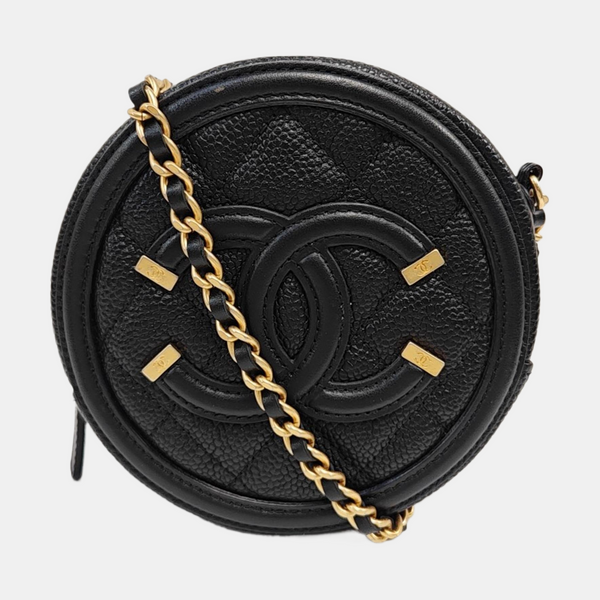 FILIGREE Quilted Grained Calfskin Black