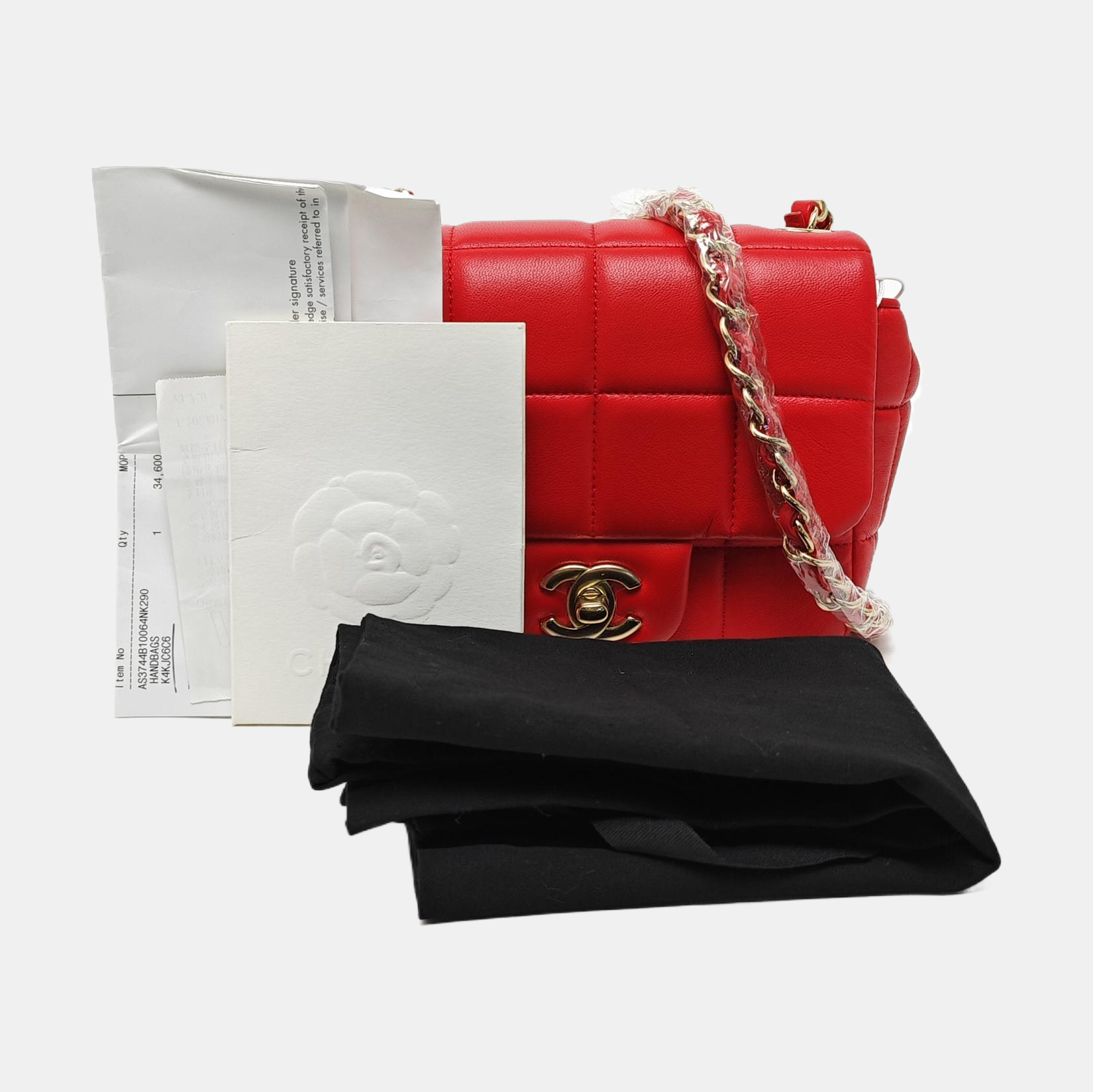CLASSIC FLAP Mini Quilted Lambskin Red
