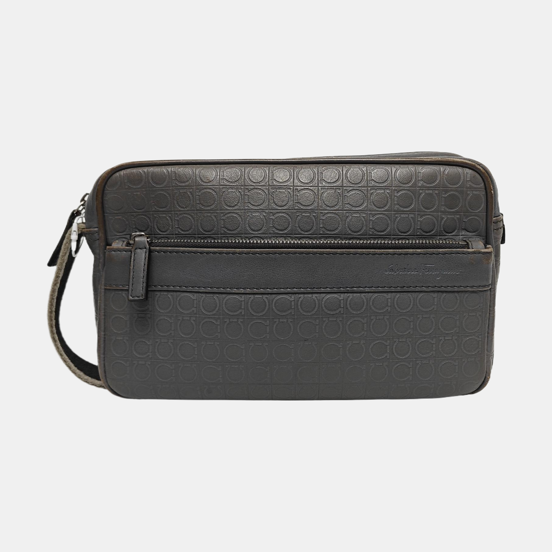 Calfskin Top Handle Bag Gray