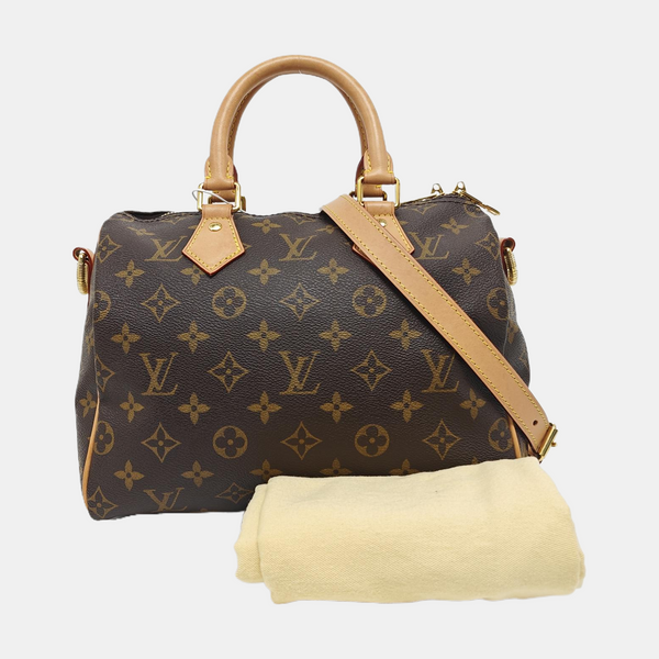 SPEEDY 25 Monogram Coated Canvas Brown