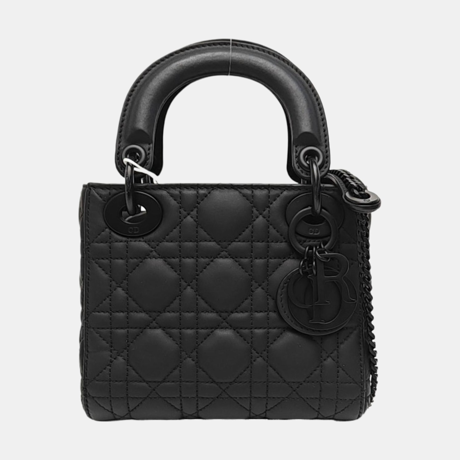 Lady Dior Mini Cannage Calfskin Black