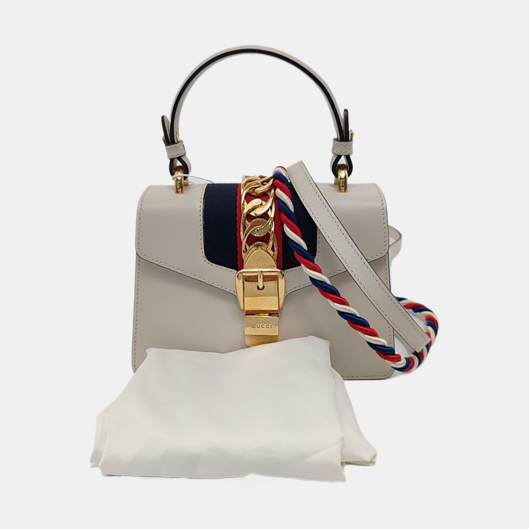 Sylvie Mini Calfskin White
