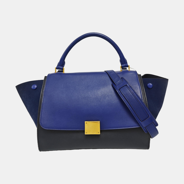 TRAPEZE Medium Calfskin Blue