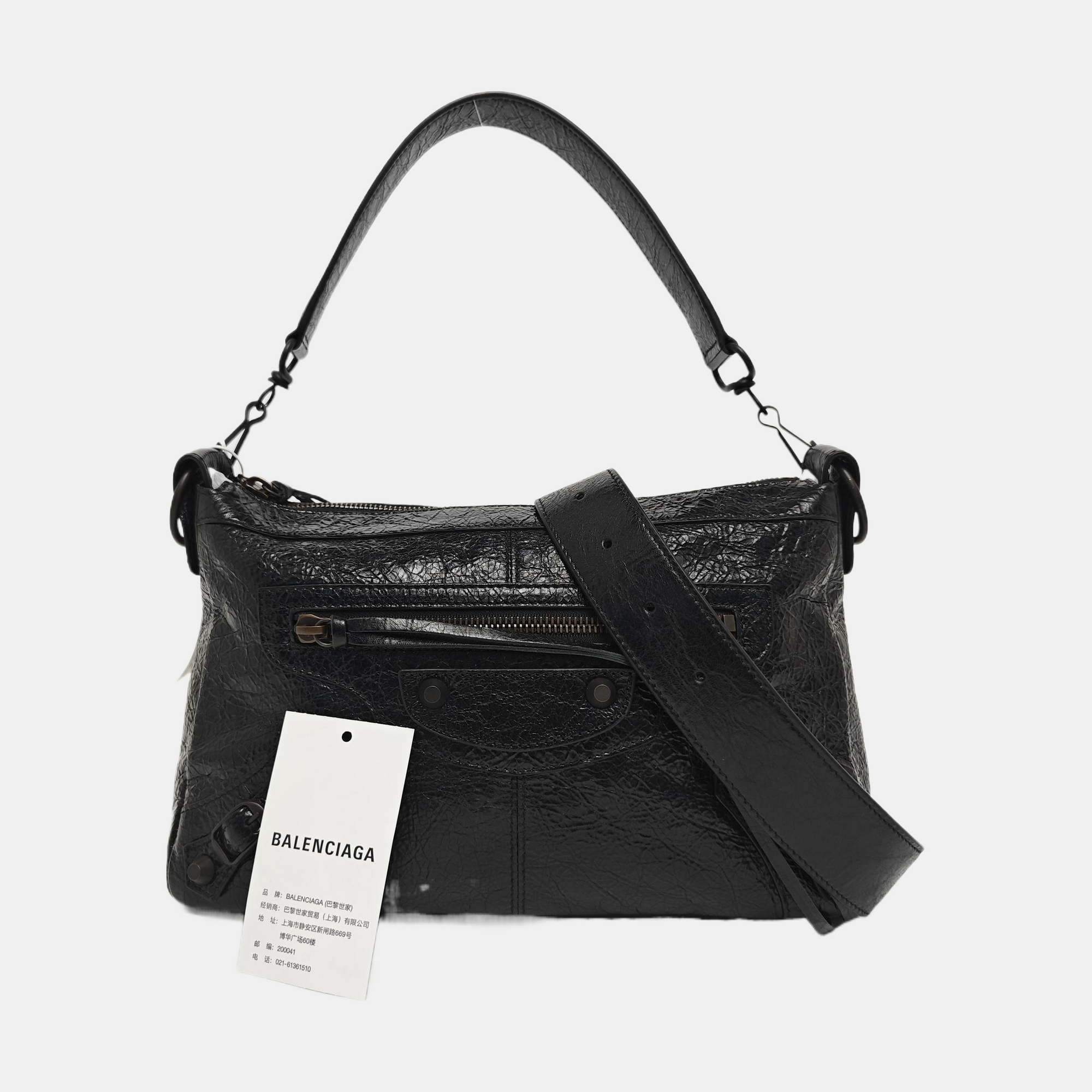 Lambskin Shoulder Bag Black