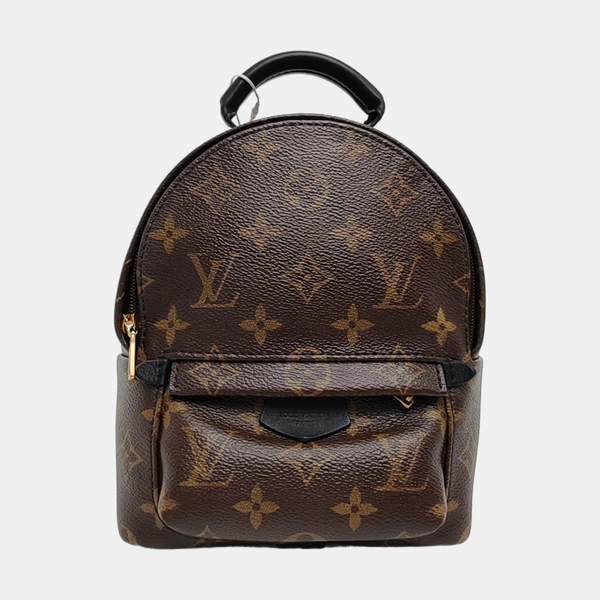 PALM SPRINGS Mini Monogram Coated Canvas Brown