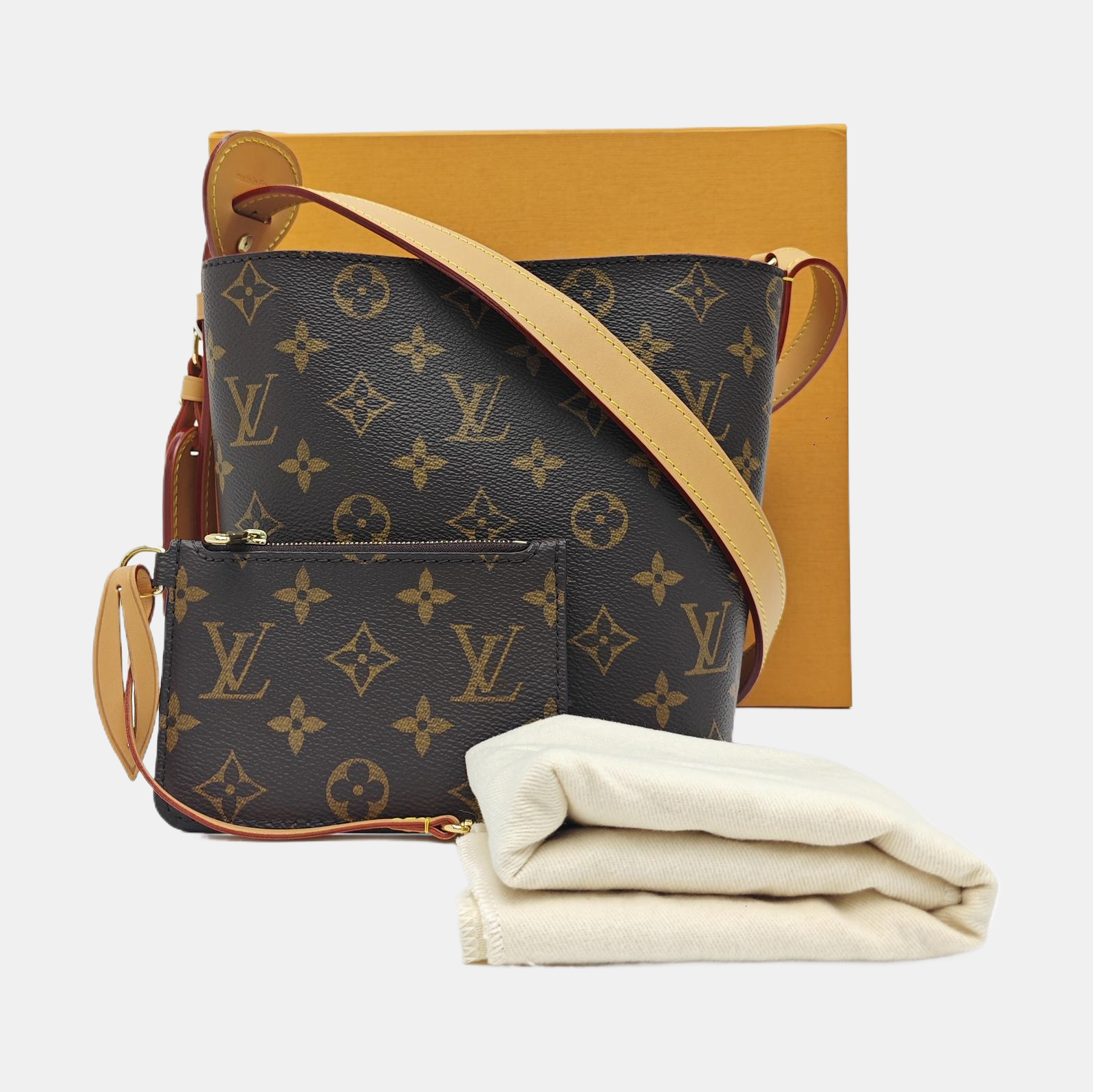 ALL IN Monogram Coated Canvas Brown