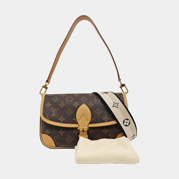 DIANE Monogram Coated Canvas Brown