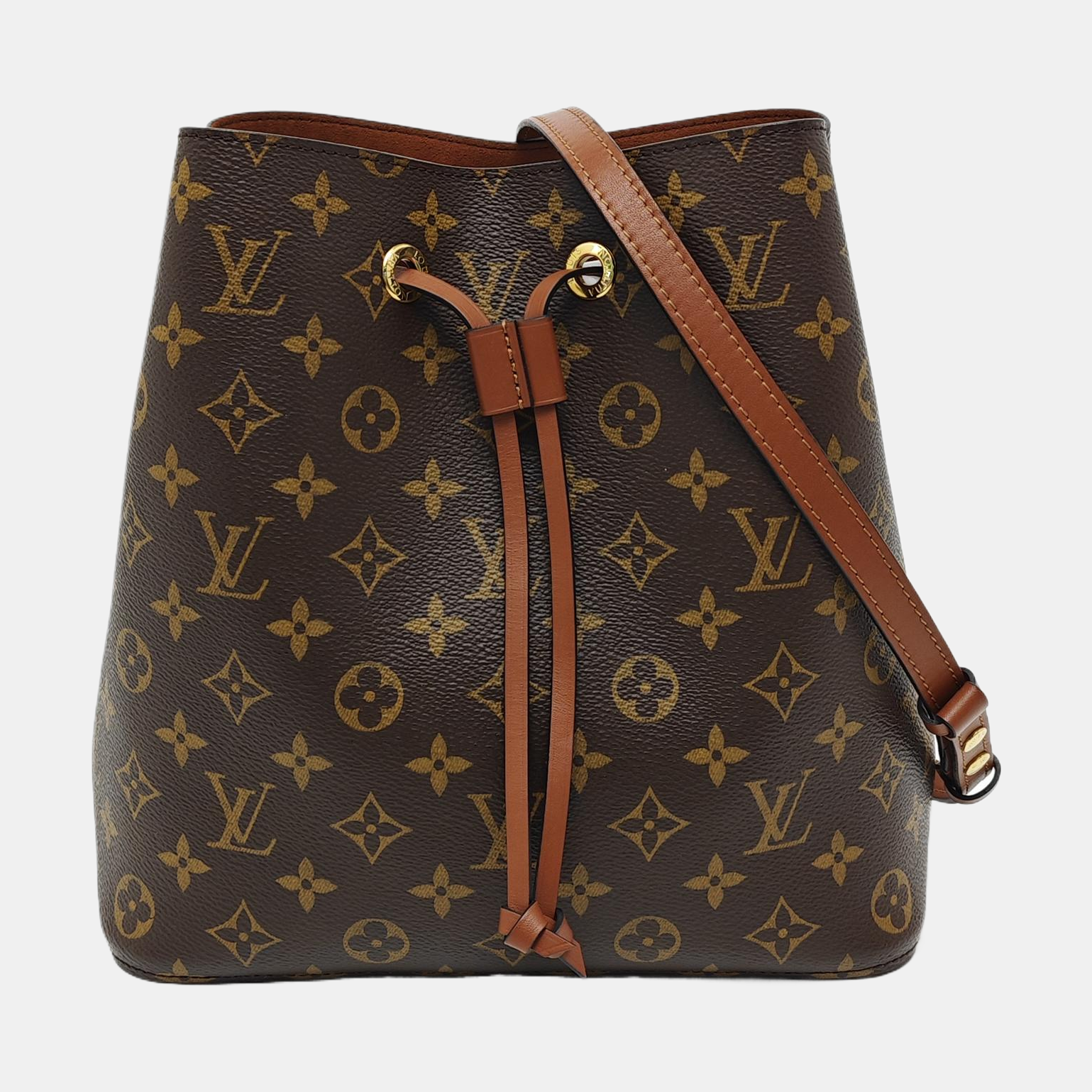 NÉONOÉ MM Monogram Coated Canvas Brown