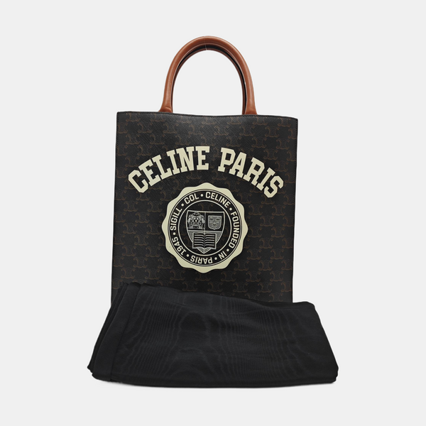 CABAS CELINE Small Coated Canvas Brown