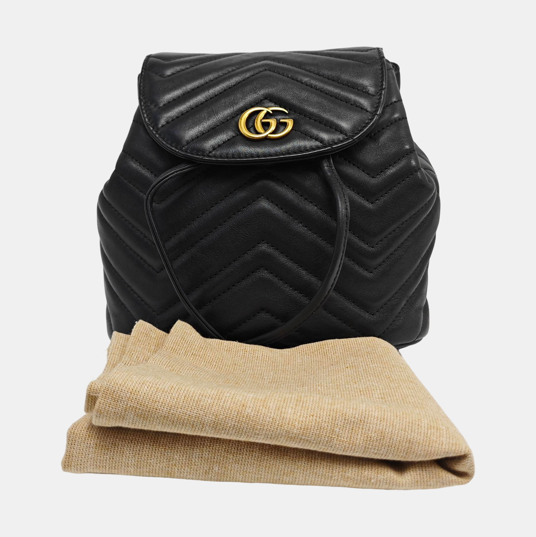 GG Marmont Super Mini Quilted Calfskin Black