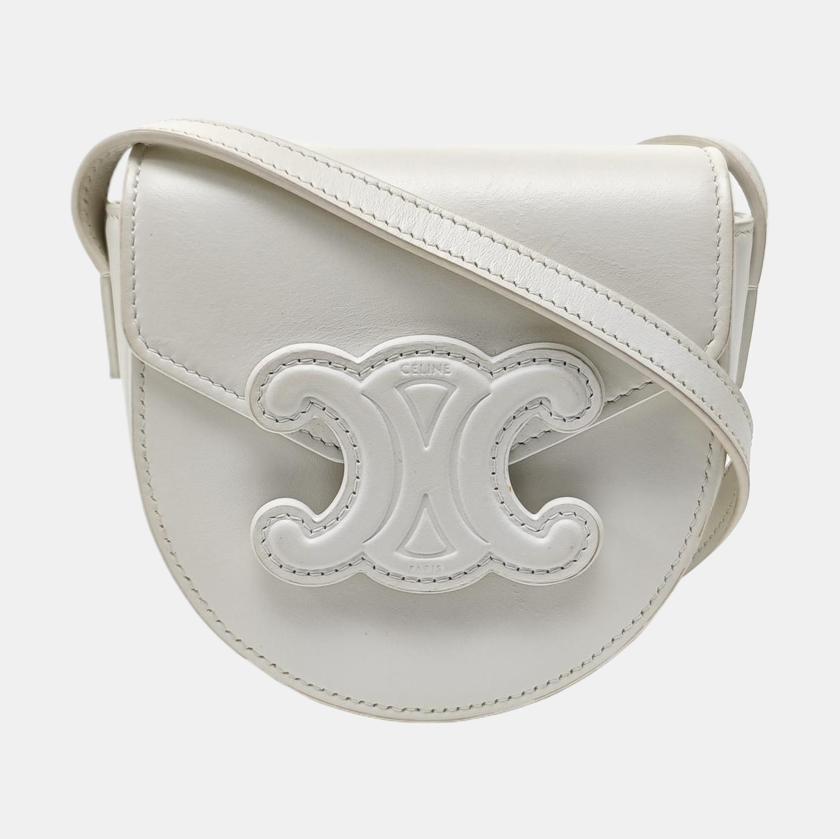 Calfskin Shoulder Bag White