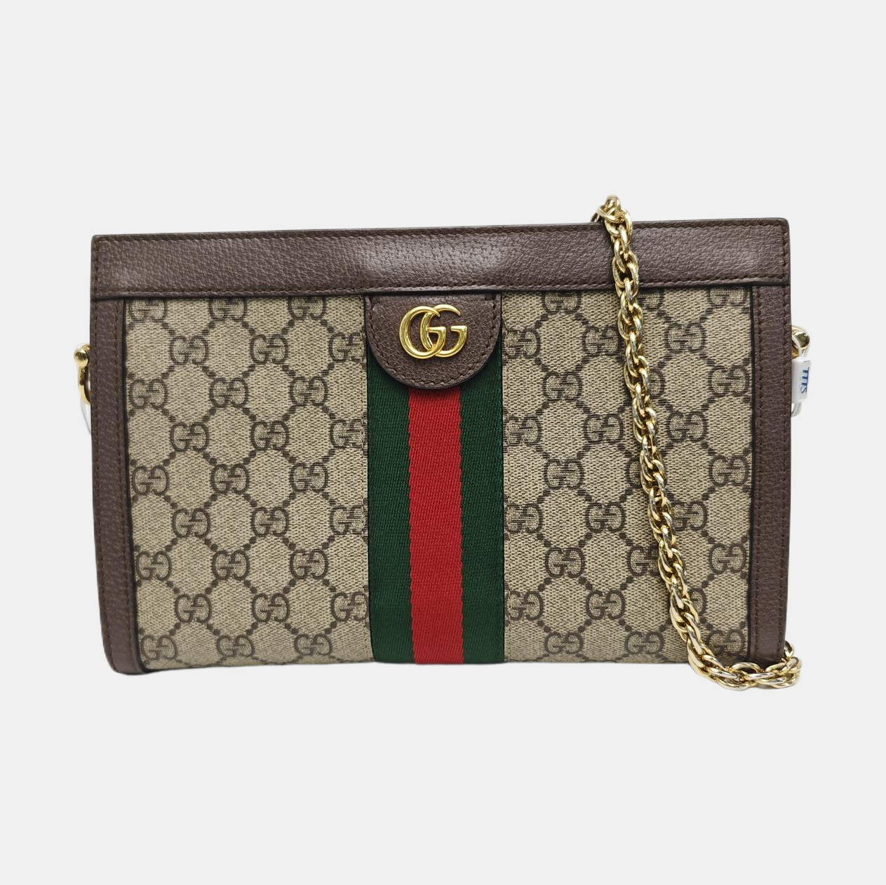 Ophidia Small Monogram Coated Canvas Beige