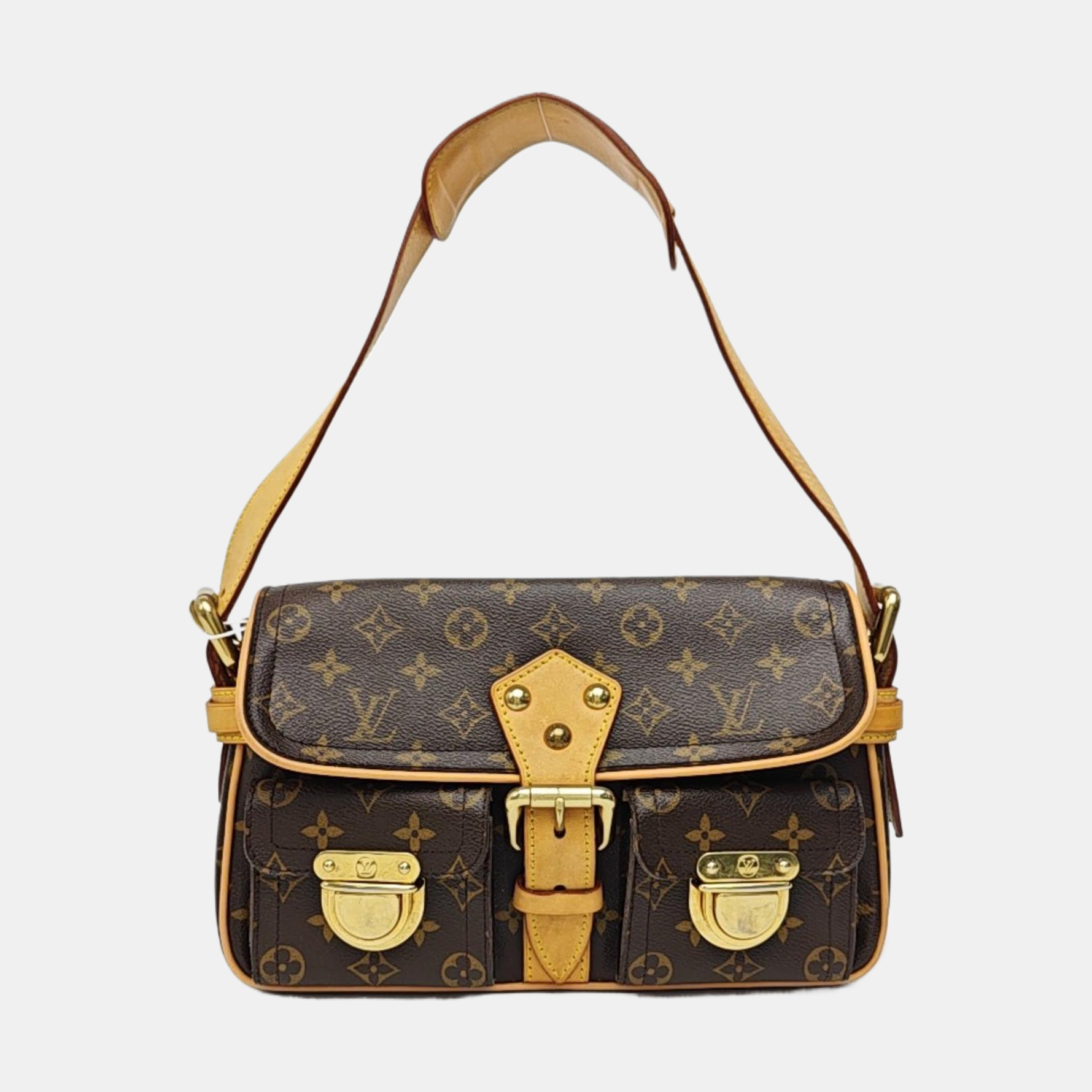 HUDSON PM Monogram Coated Canvas Brown