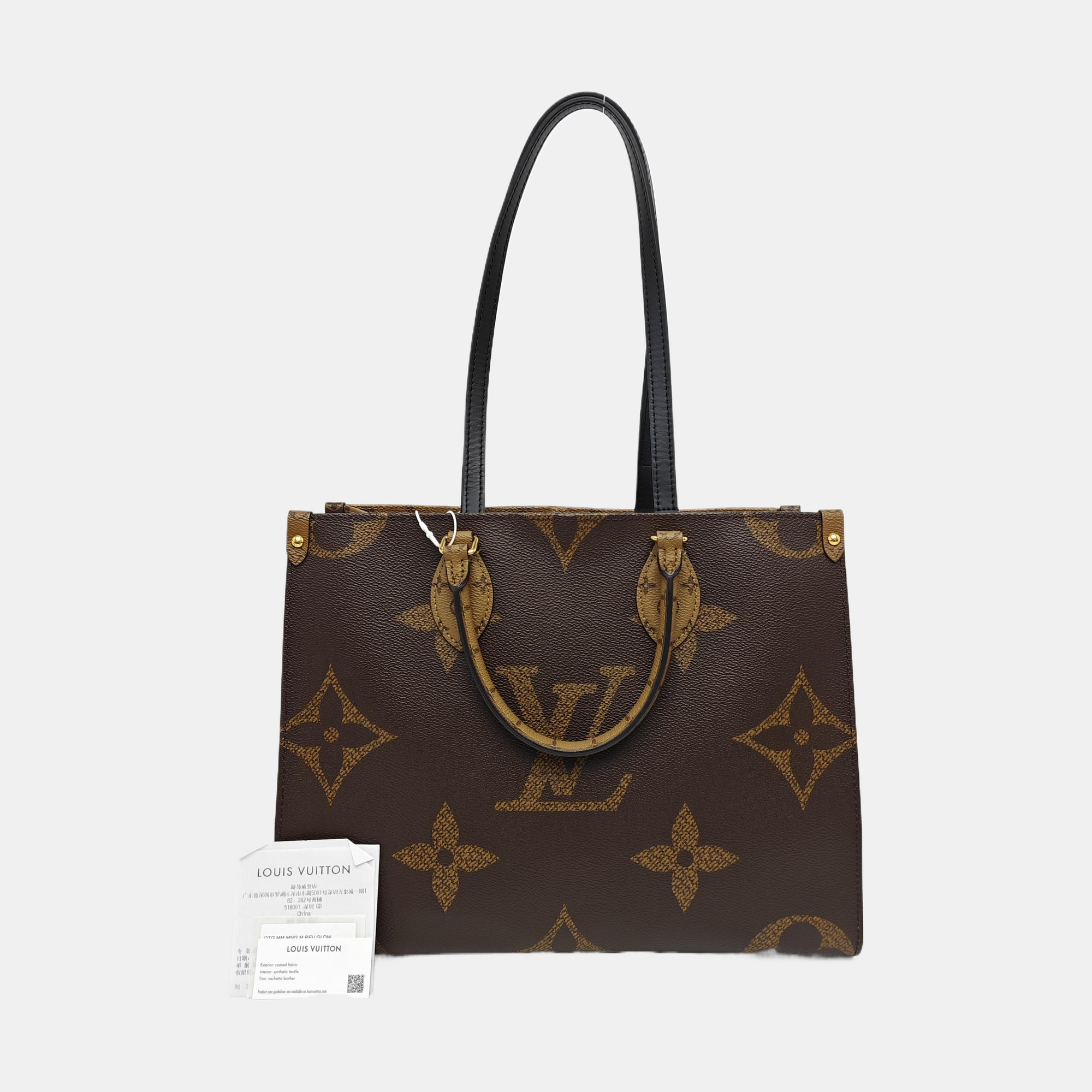 ONTHEGO MM Monogram Coated Canvas Brown
