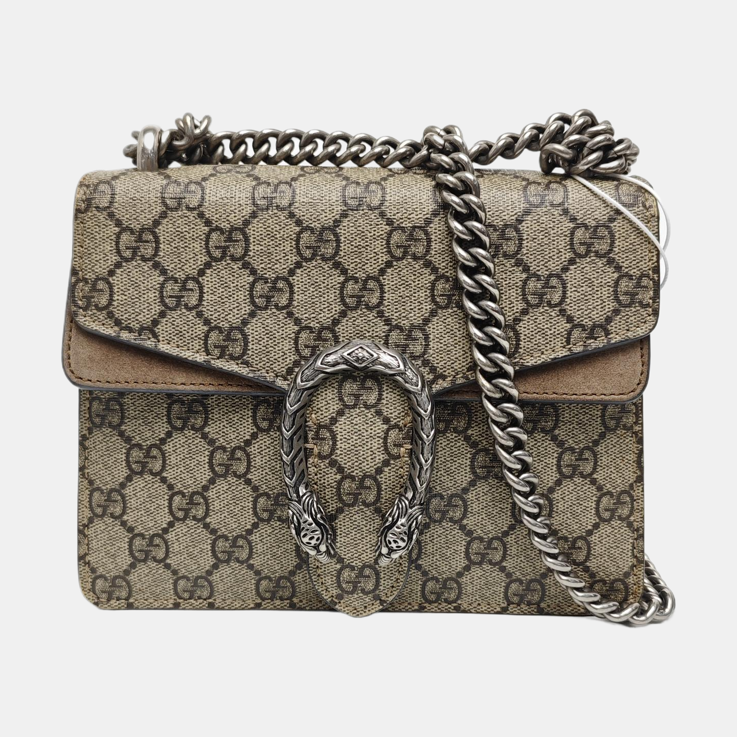 Dionysus Mini Monogram Coated Canvas Beige