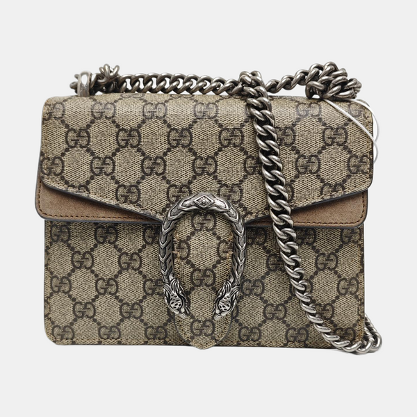 Dionysus Mini Monogram Coated Canvas Beige